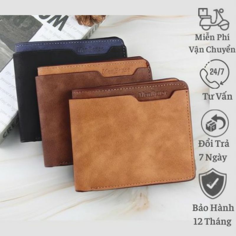 Ví Da Nam MENBENSE Thiết Kế Tinh Tế Sang Trọng , Bóp Nam Cao Cấp, Kiểu Dáng Nam Tính Mạnh Mẽ - Chất Da Lộn Cao Cấp MS09