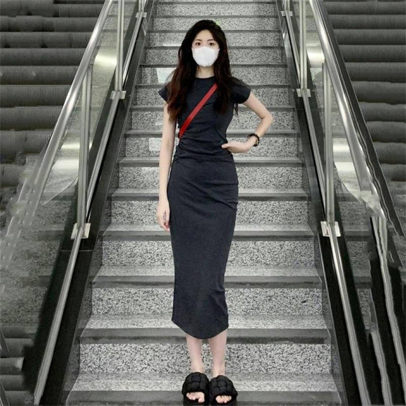 Chân Váy Dài Qua Gối Dáng Ôm Phong Cách Phương Tây Thời Trang Cho Nữ