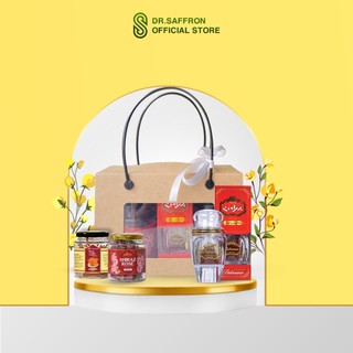 Set quà tặng trà hoa hồng, đông trùng hạ thảo, saffron