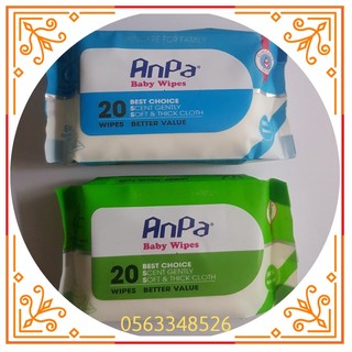 Khăn ướt anpa 20 tờ - an toàn cho bé