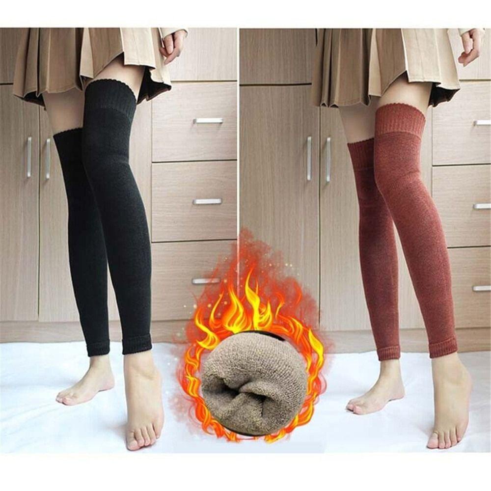 Vớ Ống Cao Dày Mềm Mại Giữ Ấm Chân Khi Mang Giày Boot