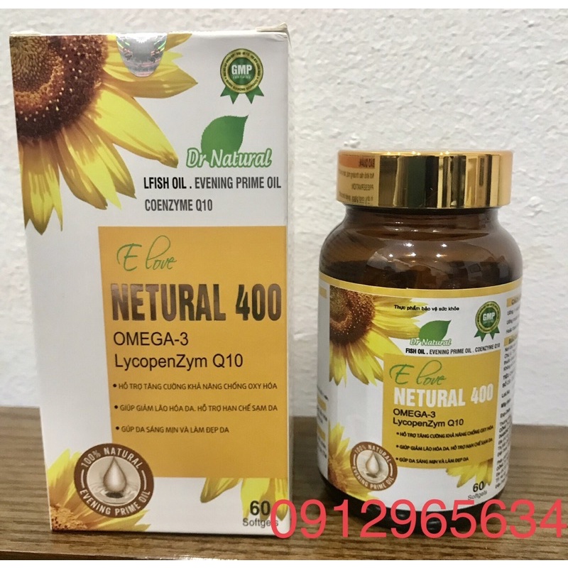 Viên uống VITAMIN E NETURAL 400 hàm lượng cao dưỡng chất giúp bổ sung dinh dưỡng giúp phụ nữ sinh sản, đẹp da, hết nám
