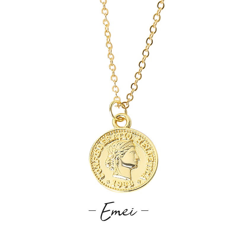 Vòng cổ Mặt Đồng Xu May Mắn Thời Trang Dành Cho Nữ