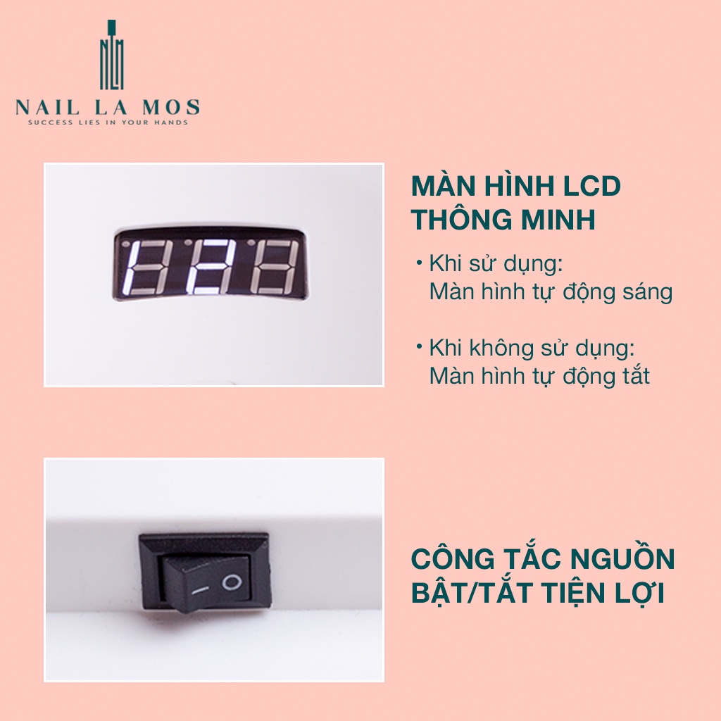 Máy hơ tích điện L'ugx LG200S chính hãng 60W 36 bóng đèn - Máy hơ gel Lugx cao cấp, đẹp và bền
