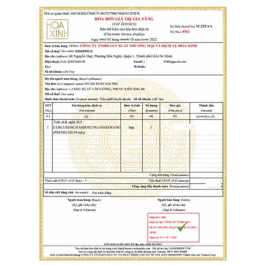Tinh Nghệ Nano 365 Premium Hàn Quốc New Version 2023