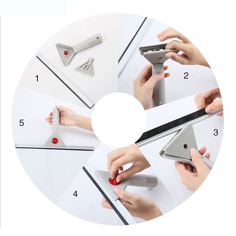 Gạt kính cầm tay, cây gạt nước lau kính nhựa lưỡi cao su - Kitimop-N35