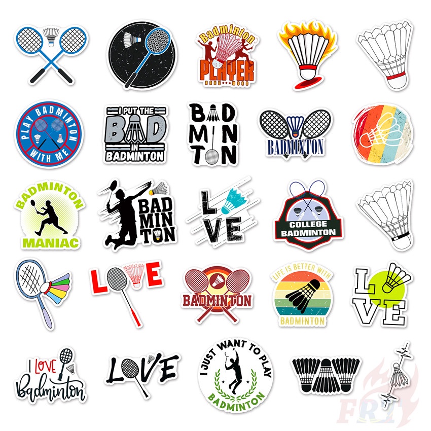 50Pcs/Set ❉ Badminton Series 01 Stickers ❉ Waterproof DIY Fashion Decals Doodle Stickers