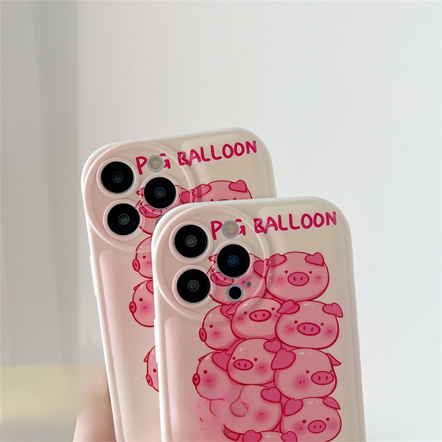 Ốp Điện Thoại Mềm Hình Heo Dễ Thương Cho Iphone6 6splus 7 7plus 8 8plus XR x xs 12 11 pro max plus 13 promax-5013