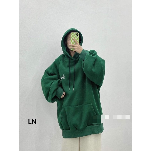 Áo hoodie chữ ký in 2 mặt mũ 2 lớp TH6