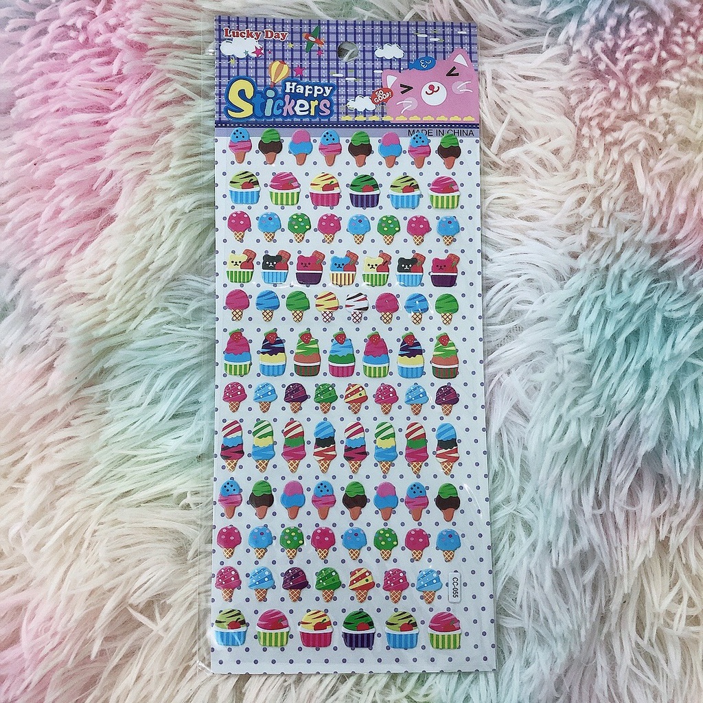 Sticker 3D, sticker cho doll, hình dán búp bê dễ thương