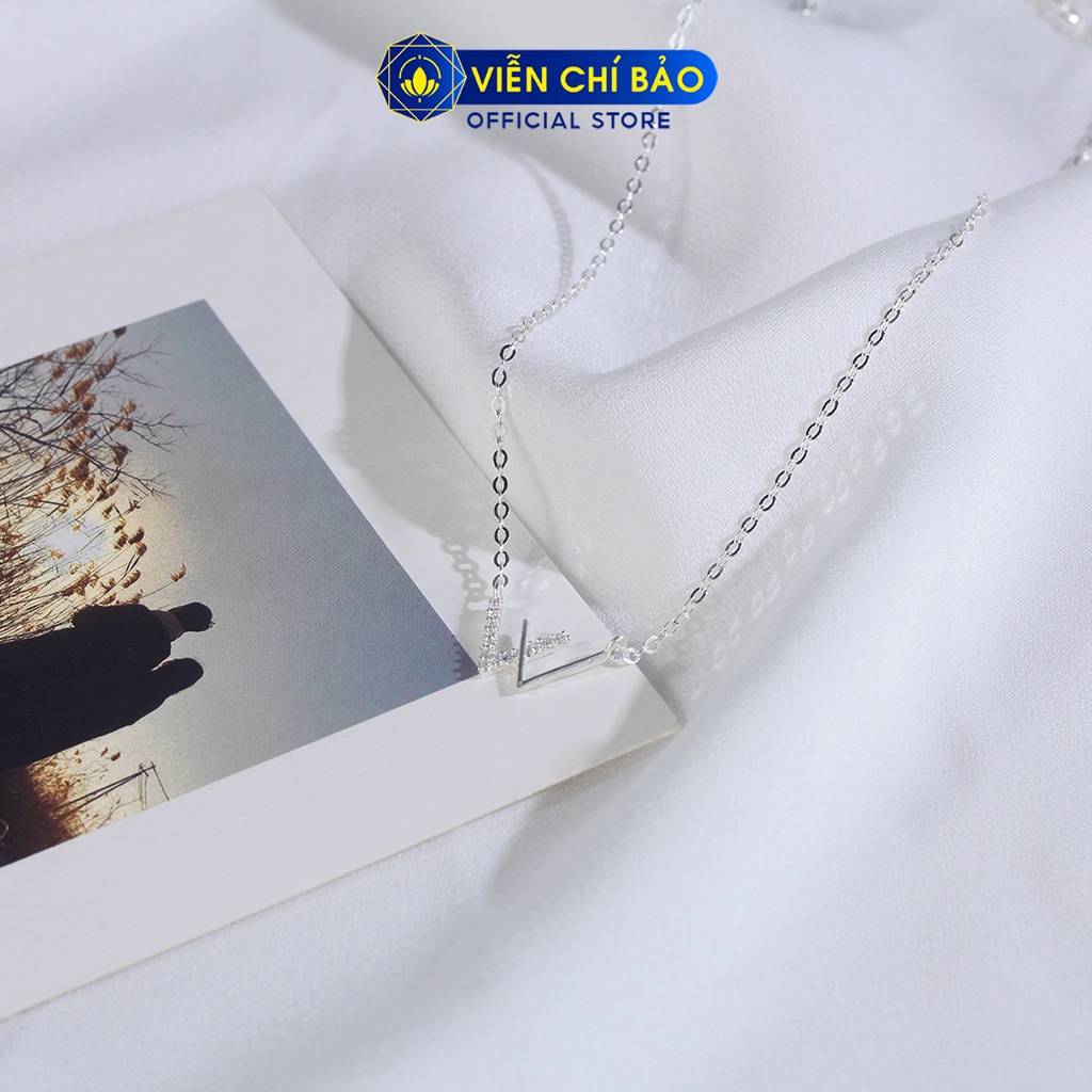 Dây Chuyền bạc nữ chữ W chất liệu bạc 925 thời trang phụ kiện trang sức Viễn Chí Bảo D400515