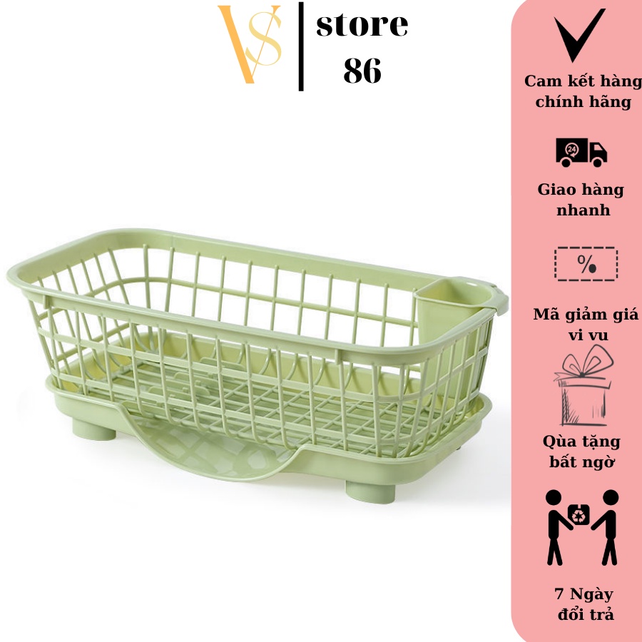 Rổ up bát thèm khay hứng thoát nước (cỡ to) -Gía để bát thoát nước đa năng tiện dụng VS STORE