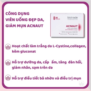 Viên uống giảm mụn biotrade acnaut food supplement giảm mụn điều tiết bã - ảnh sản phẩm 3