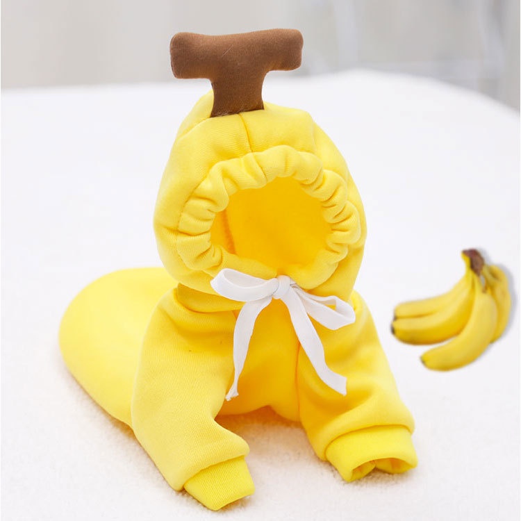 Áo sweater Thu Đông Kích Thước Nhỏ Và Vừa Hình Trái Chuối Cho Thú Cưng
