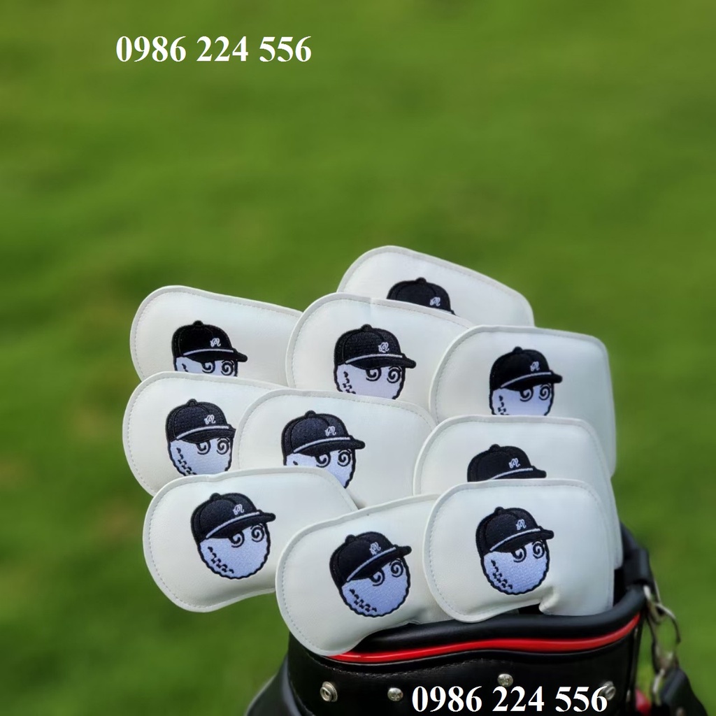 Bọc đầu gậy golf malbon cover gậy sắt da PU chống trầy xước bụi bẩn 10 chiếc BD017
