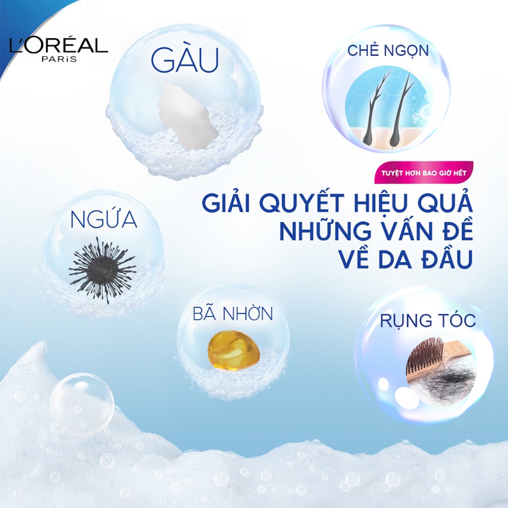 Dầu gội đầu dưỡng tóc, sạch gàu L'oreal Elvital Total Repair giảm rụng phục hồi tóc hư tổn 250ml