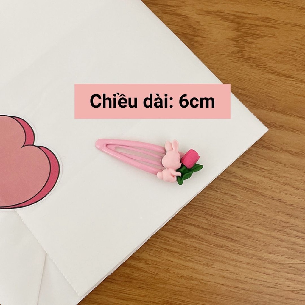 Kẹp tóc mái hoa tulip siêu cute ximely, kẹp tóc hoa hàn quốc