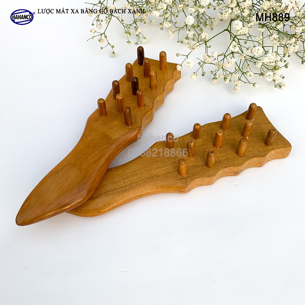 Lược Gỗ Thơm Đa Năng Mát Xa Ấn Huyệt Toàn Thân HAHANCO Chăm Sóc Sức Khỏe - MH889