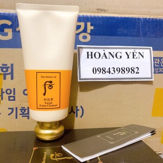 Sữa rửa mặt Whoo vàng - Facial Foam Cleanser đông y hoàng cung 180ml