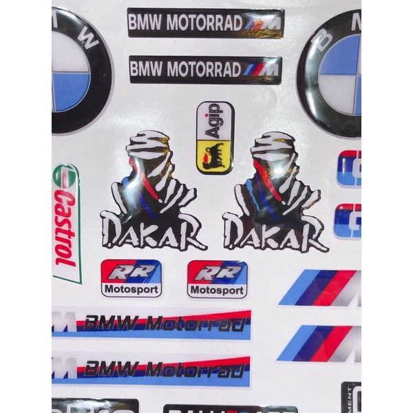 Tem nổi tổng hợp mẫu BMW GS Gopro..dán trang trí xe máy, oto, laptop có sẵn keo