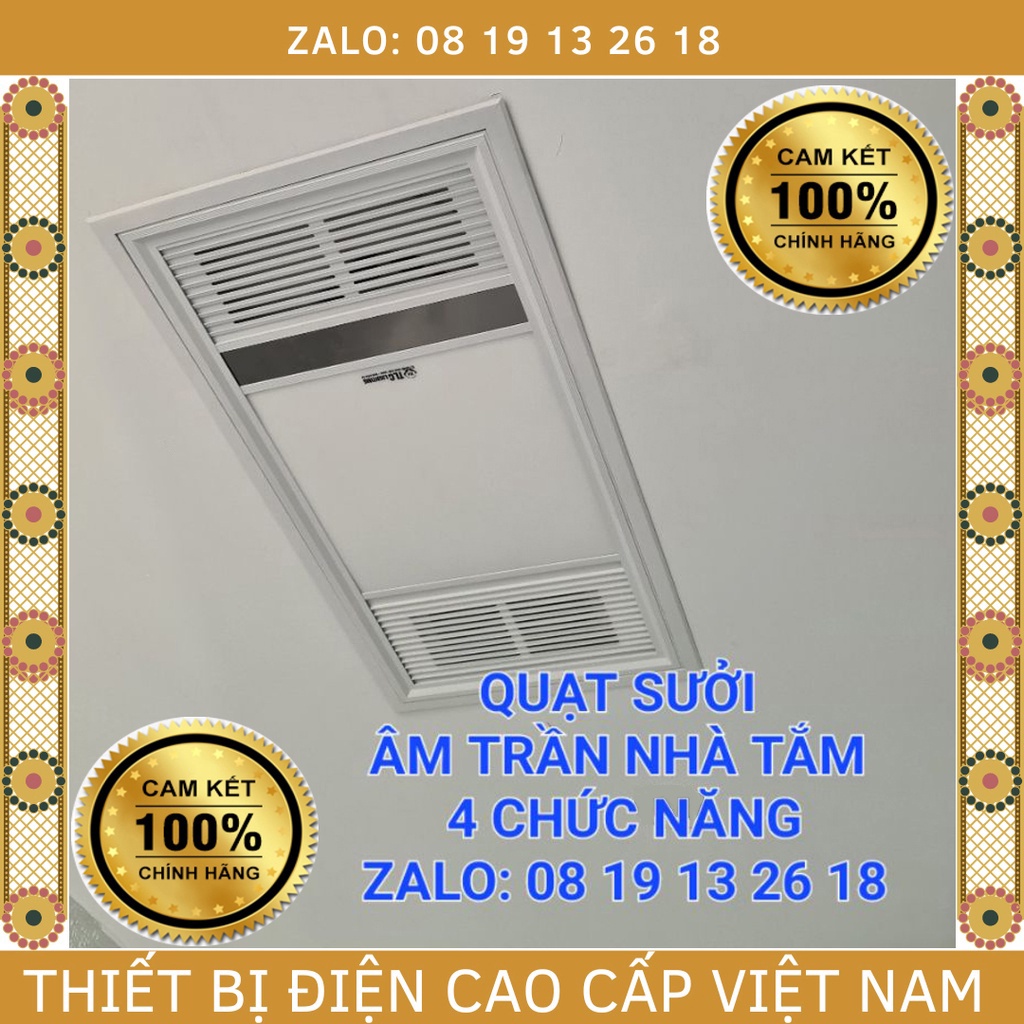 Quạt sưởi GỐM Âm Trần nhà tắm TLC, có hút mùi, quạt mát, đèn led, chức năng cao cấp, bảo hành điện tử 3 năm