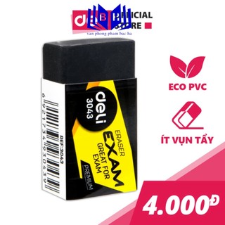 Gôm tẩy đen 2b deli, 40×22×12mm - e3043