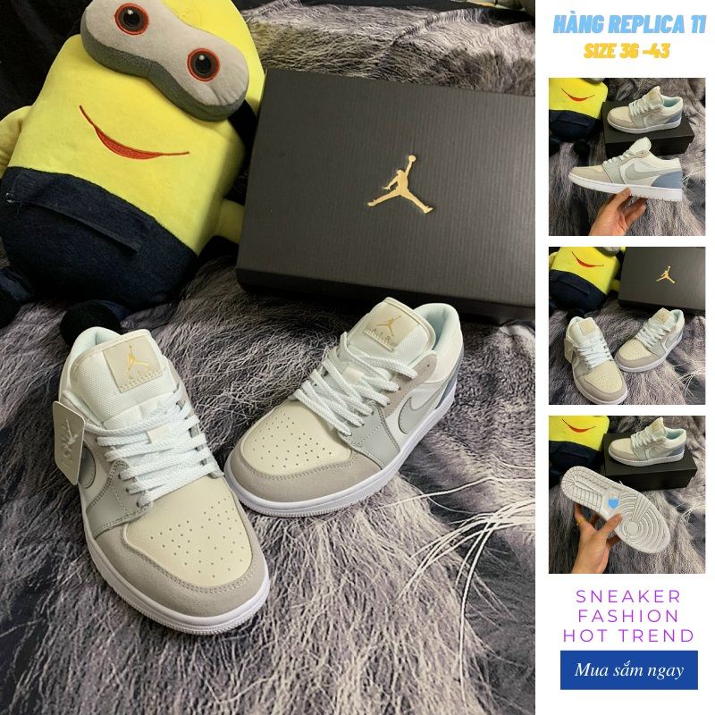Giày thể thao Jordan 1 Low Paris cao cấp Nam Nữ