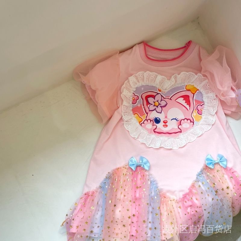 Đầm Thun Cotton In Họa Tiết Hoạt Hình Màu Gradient Thời Trang Mùa Hè 2022 Cho Bé Gái