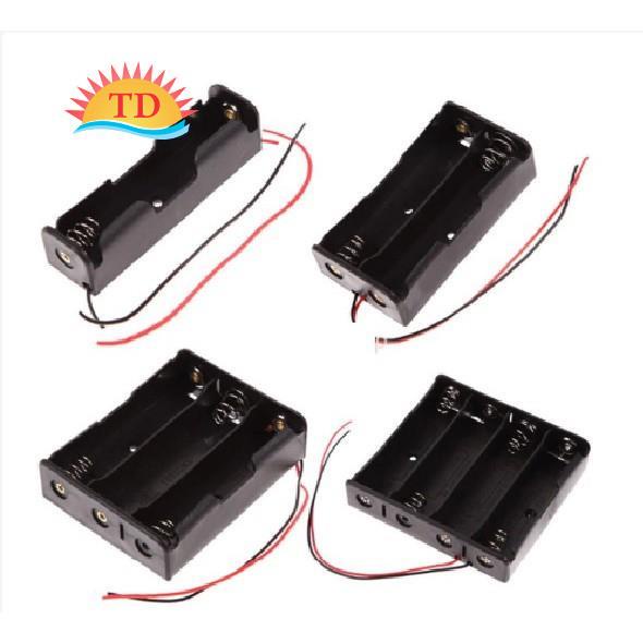 Đế gắn pin 18650 có lò xo, dây hàn sẵn và lỗ bắt vít 1 Cell 2 Cell & 4 Cell, Hộp đựng pin ultrafire