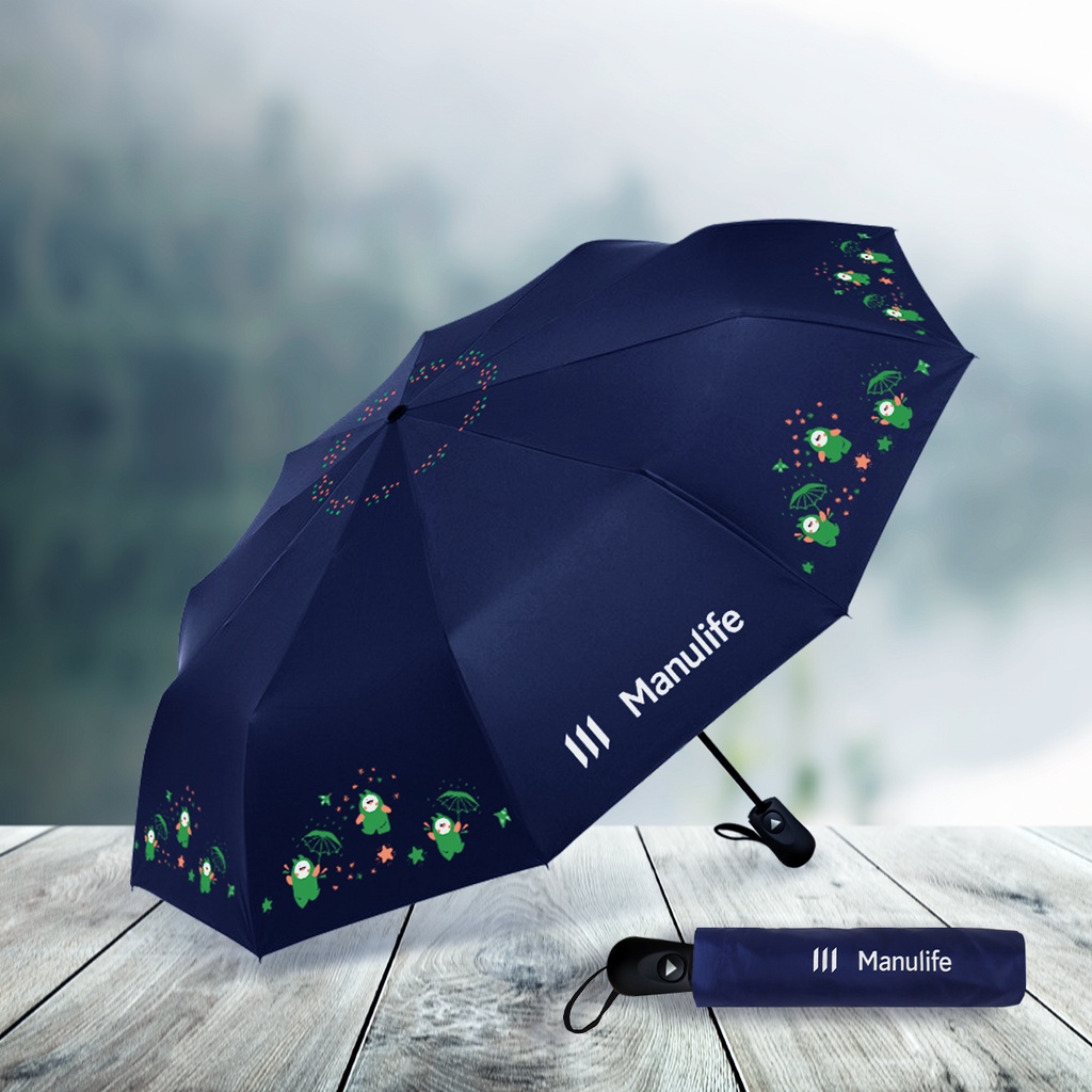 Ô Dù Manulife Ô Che Mưa Gấp Gọn Họa Tiết chống tia UV Bảo Vệ Da