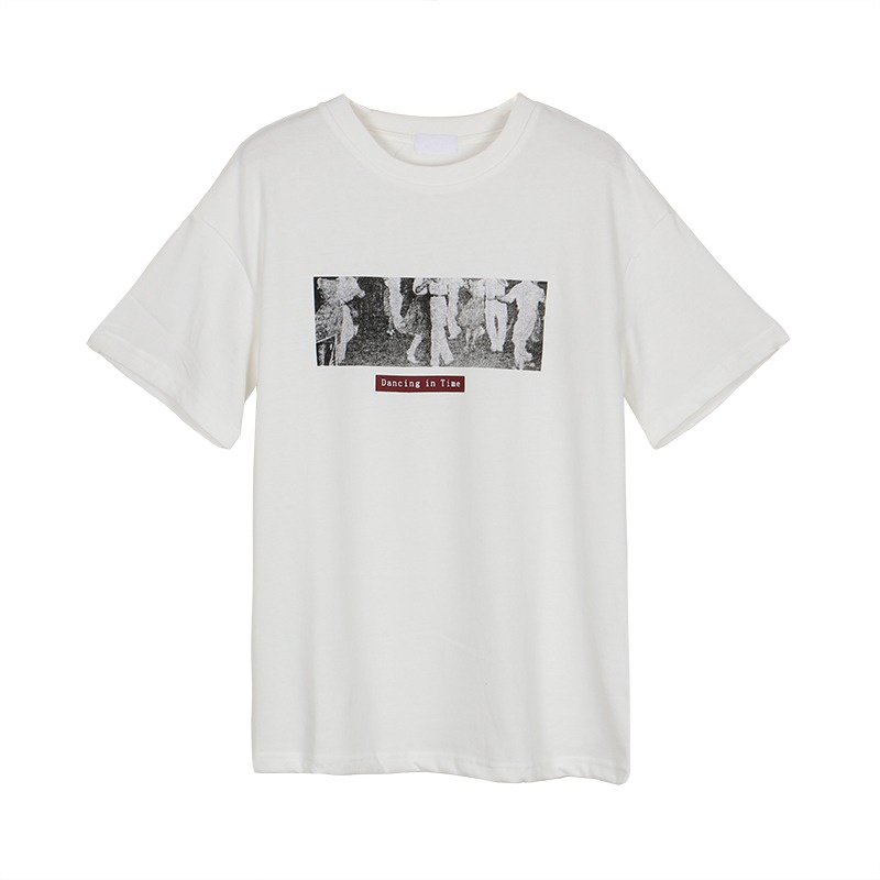 NRVP Áo Thun Unisex Mùa Hè Dáng Suông Tay Cộc Phong Cách Hàn Quốc Cho Nam Nữ