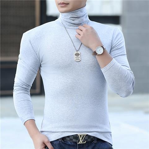 Áo Thun Nam Dài Tay Cổ Cao Thời Trang Hàn