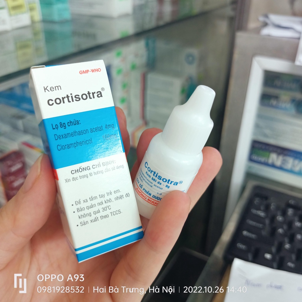 CORTISOTRA lọ 8g KEM BÔI DA