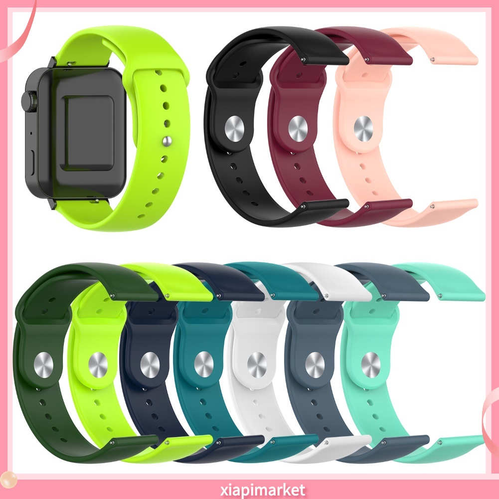 Dây Đeo Chất Liệu Silicon Màu Trơn 18mm Cho Đồng Hồ Thông Minh Xiaomi