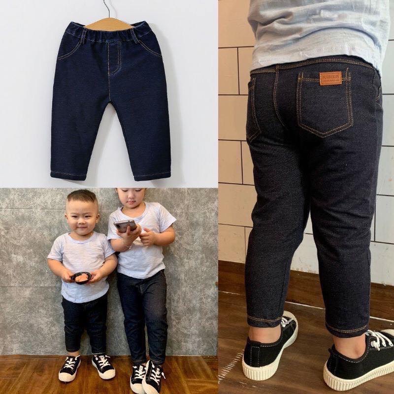 Quần legging dài giả jean, giả bò cho bé trai bé đủ size 8-40kg
