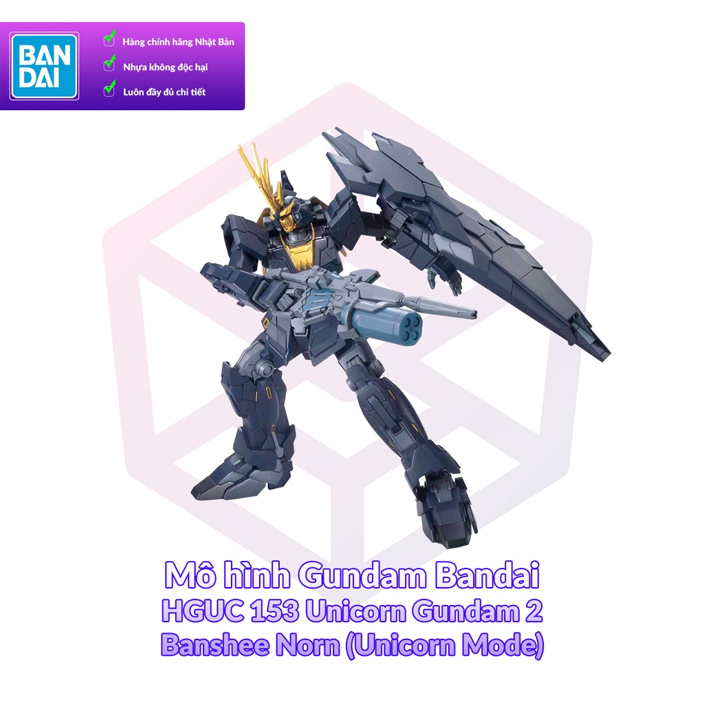 Mô hình Gundam Bandai HGUC 153 Unicorn Gundam 2 Banshee Norn (Unicorn Mode) 1/144 MS Gundam UC [GDB]