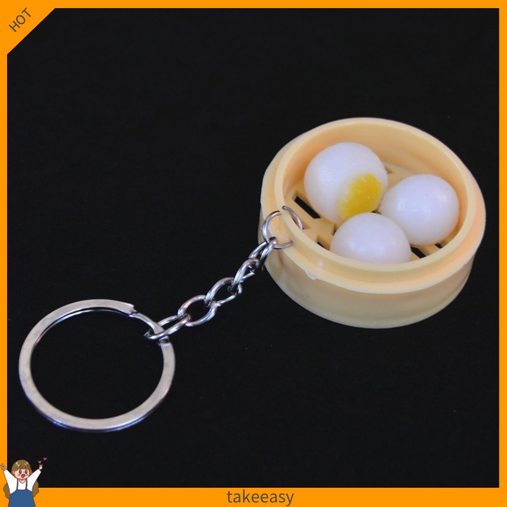 Móc khóa hình bánh bao phong cách Trung Hoa dễ thương