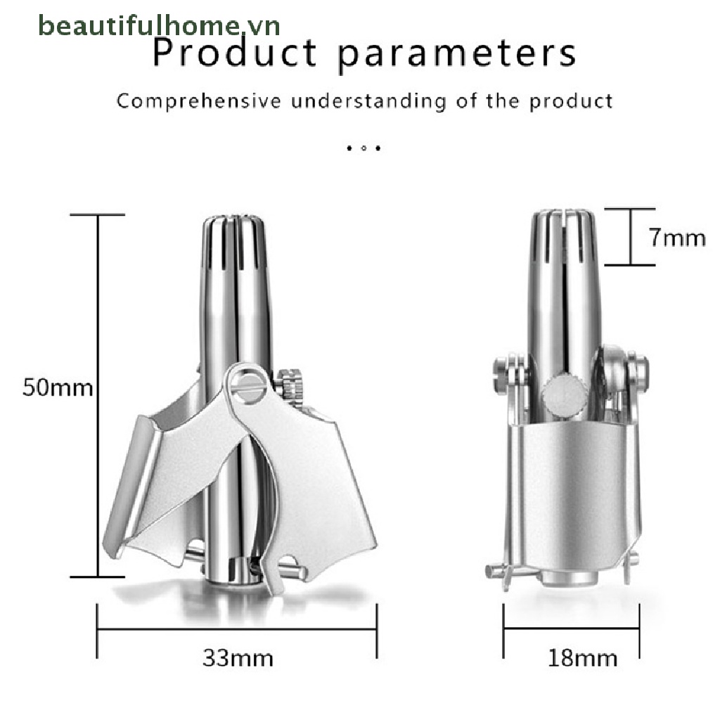 Máy Tỉa Lông Mũi Bằng Thép Không Gỉ Có Thể Giặt Kèm Cọ Tiện Dụng