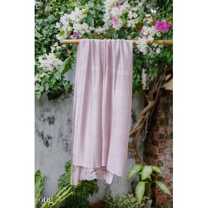 50% Silk 50% Linen mát min, không bí da, không nilong, khăn dệt tại Việt Nam, nhuộm màu Azofree