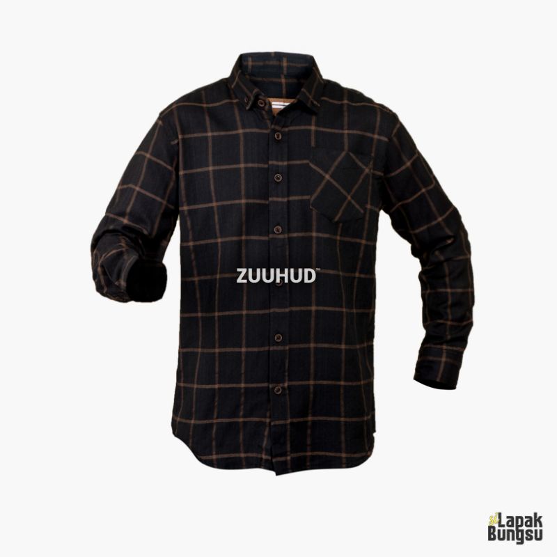 1 Hộp Áo Sơ Mi Flannel Mỏng Kẻ Sọc Vàng Đen