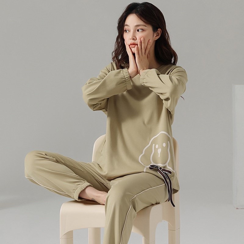 Đồ Bộ Mặc Nhà Tay Dài Chất Cotton Mịn Cao Cấp Tone Màu PASTEL