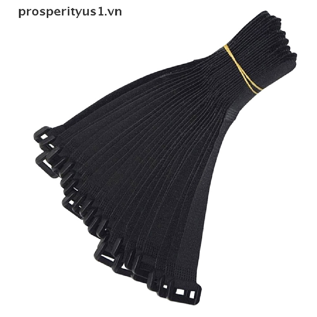 10 Dây Buộc Bằng Nilon Chất Lượng Cao 2 * 20cm Đa Năng Có Thể Tái Sử Dụng