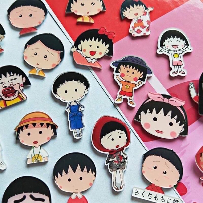 Ghim, sticker hoạt hình dễ thương cài balo, túi mẫu ngẫu nhiên