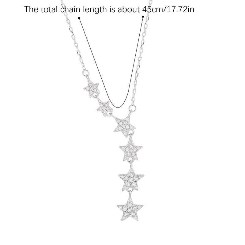 Vòng cổ Đính Đá Zircon Hình Ngôi Sao Lấp Lánh Thanh Lịch