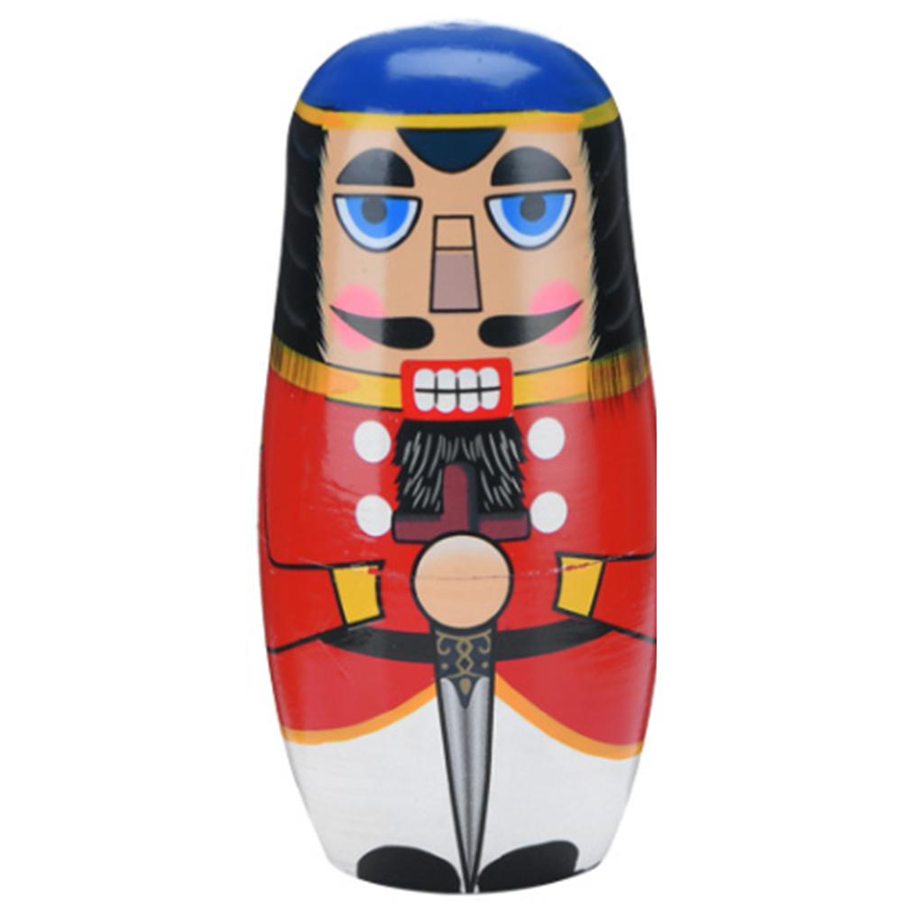 Set 5 Búp Bê Hoạt Hình Bằng Gỗ Trang Trí Giáng Sinh