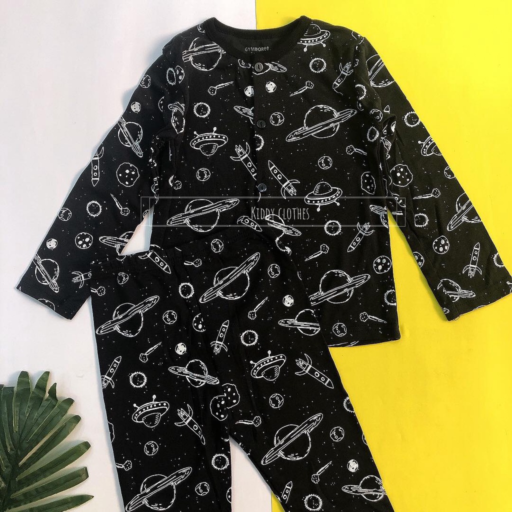 Bộ dài cài nút giữa bé trai chất cotton mỏng mịn nhiều mẫu hàng dư xịn