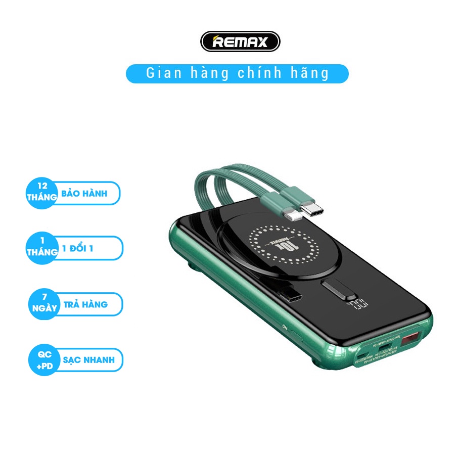 Sạc dự phòng sạc nhanh 22.5W 10000mAh Remax RPP-268 - Hàng Chính Hãng