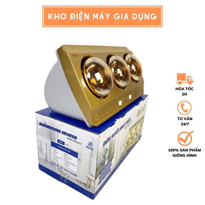 Đèn sưởi nhà tắm 3 bóng Nefa