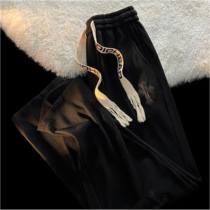 Quần Thể Thao Ống Rộng Thời Trang Retro Đơn Giản Cá Tính Cho Nam quần jogger nữ ống rộng quần ống rộng màu trắng