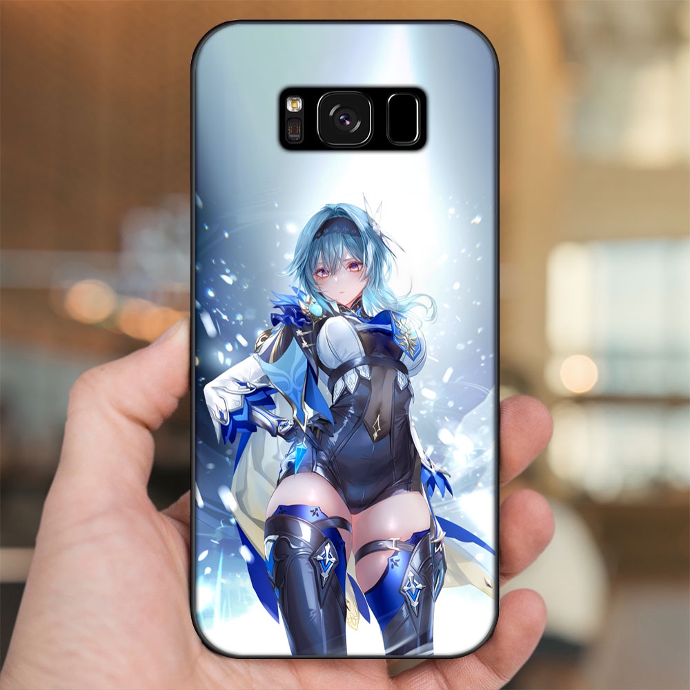 Ốp lưng Samsung S8, S8 Plus viền đen in hình Eula Genshin Impact